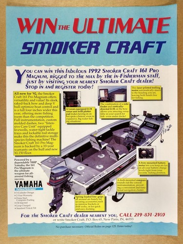 Pubblicità 1992 smoker craft - 1992,