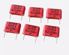 Condensatori WIMA MKS 4 radiale Film-0,01uF 10nF /630V - NOS (6 Pcs)