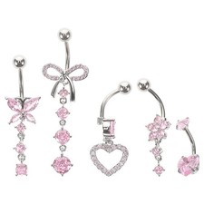 5 Pcs Finto Piercing Ombelico