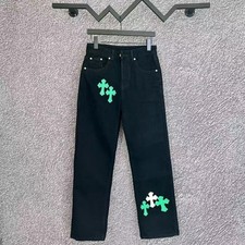 Jeans cuori cromati con toppe