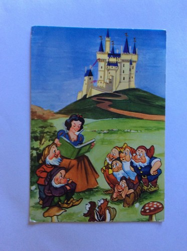 Cartolina biancaneve 7 nani - -,
