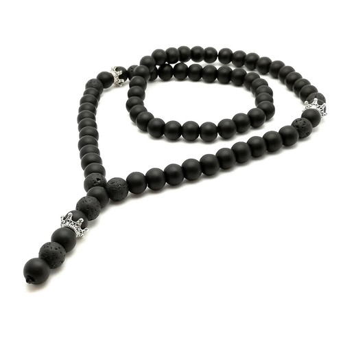 Collana perle nere onice - perle,