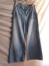 JEANS ZARA BASIC DEPT DENIM DONNA PANTALONI SVASATI Z1975 TG 46 COME NUOVO 