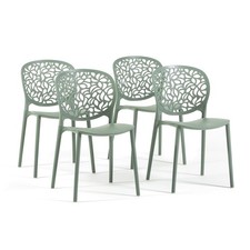 Set 4/6 sedie impilabili da