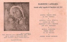 MADONNA DEL RITO - Iscrizione