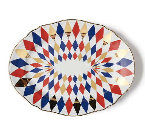 Vassoio ovale quadri la - quadri,