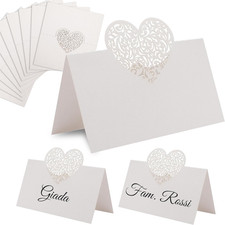 Segnaposto con cuore - 10,