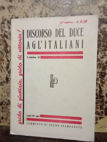 Libro 1935 discorso - , duce