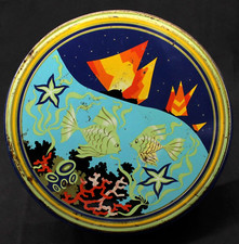 Antica Scatola in Latta Pubblicità Biscotti Colussi - Perugia Anni '50