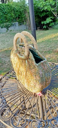 Borsa all uncinetto realizzata - borsa,