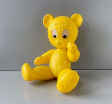 Teddy Occhi Mobili Plastica DDR Giallo Giocattolo Bummi Orsetto Design Orientale
