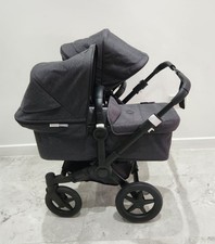 Carrozzina passeggino Bugaboo Donkey3 DUO/DOUBLE edizione limitata nero lavato minerale