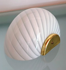 Lampade da parete in vetro di Murano Venini, bianco,conchiglia,metà secolo,Italia,anni 70,metà secolo