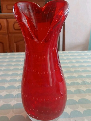 Vaso pesante vetro rosso di - pesante,