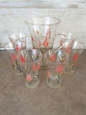 Set bicchieri e caraffa vetro Vintage