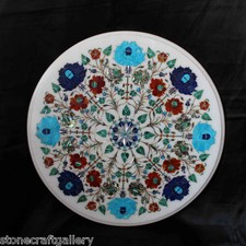 Tavolino Laterale 18" In Marmo