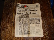 Quotidiano Paese Sera Dell'8 Maggio 1976 - Terremoto Friuli