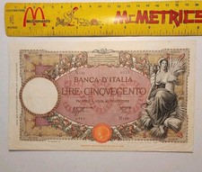 1938 Italy 500 Lire Note; Pick