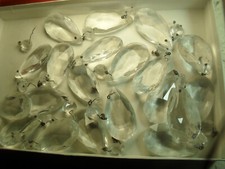 1 x Mandorla pendente a goccia vetro cristallo lampadario applique misu. 6,5x3,5