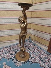 Colonna In Legno Con Putto Epoca 900