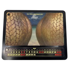 Vintage 1984 Pirelli Wall Plastic Interchangeable Frame Calendar Large Used