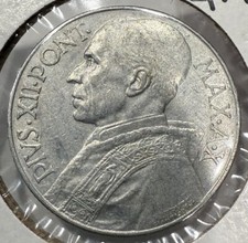 1948 5 Lire Vatican Aluminum