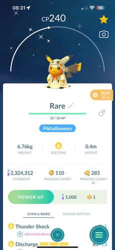 Costume pokémon shiny - pokémon, go