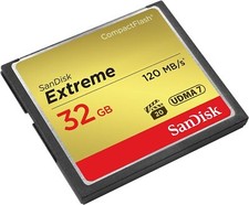 Scheda di memoria CompactFlash SanDisk Extreme 32 GB 120 MB/s - oro/rosso