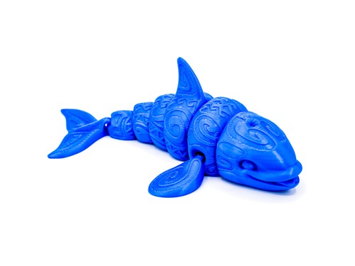 Orca tattooed figurine - figurine, 3d
