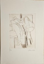 Vittorio Cavicchioni, Acquaforte Su carta, 1970, stampa 20x15,1 cm.