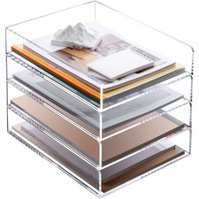 4-Tier Acrylic Stackable Desk