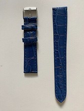 CINTURINO PER OROLOGIO OROLOGI SIMILPELLE BLU PITONATO  14 16 18 22 24 26 mm