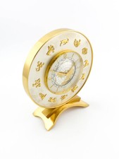 Fine orologio da tavolo IMEXAL con movimento a 8 giorni, indicatore dell'ora mondiale anello 24 ore 60