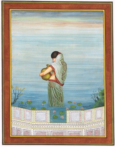 Dipinto donna acqua - donna,