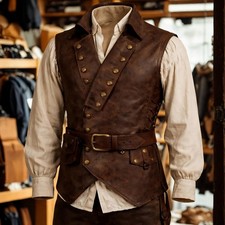 Gilet uomo pelle medievale
