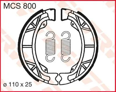 Trw mcs800 ganasce - freno, sym