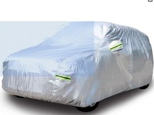 Telo copriauto argentato, resistente alle intemperie -  in polietilene