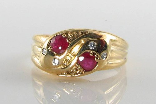 Anello doppio serpente - anello,