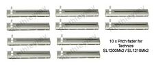 10 x TECHNICS PITCH SLIDER FADER ADATTO PER MK2 SL1200 SL1210 CLIC E BLOCCO 0% NUOVO UK