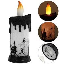 1 PZ FlaMyless LED Candle Halloween Scheletro umano di candela Lampada