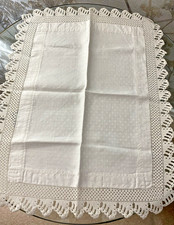 VICTORIAN WHITE COTTON DAMASK