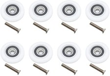 8 x Rulli per porta box doccia, Ruote da 19 mm Rotelle in nylon con cuscinetti