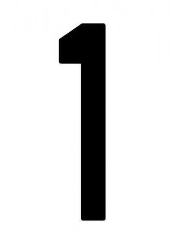 Busta numeri adesivi 1 - 10, ''1''