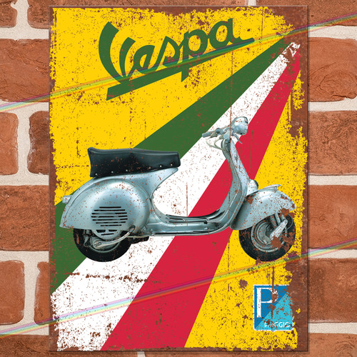 Insegna metallo vespa piaggio - insegna,