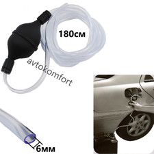 Pompa a mano sifone trasferimento tubo benzina gasolio olio carburante liquid...