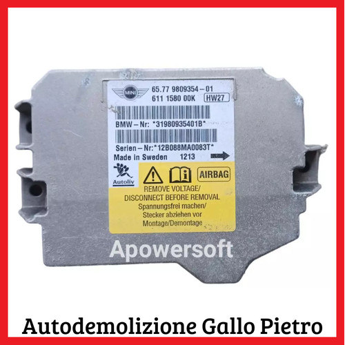 Centralina airbag mini cooper - centralina,