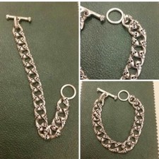 BRACCIALE UOMO ARGENTO 925 teschio moto donna 34 gr largo 12 mm