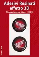 2 Adesivi 3D Resinati HONDA DX-SX - diametro 35mm