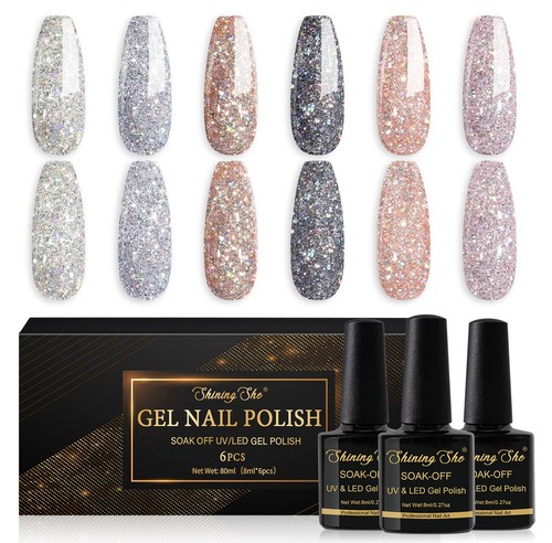 Smalto semipermante glitter - smalto, 6