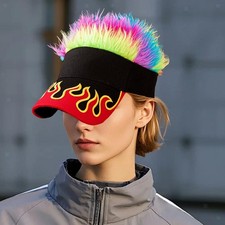 Visiera parasole con parrucca